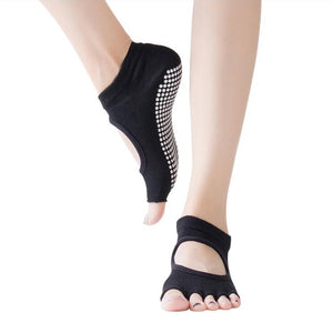 Women Yoga Socks Half Toe Backless