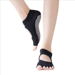 Women Yoga Socks Half Toe Backless