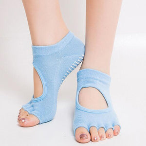 Women Yoga Socks Half Toe Backless