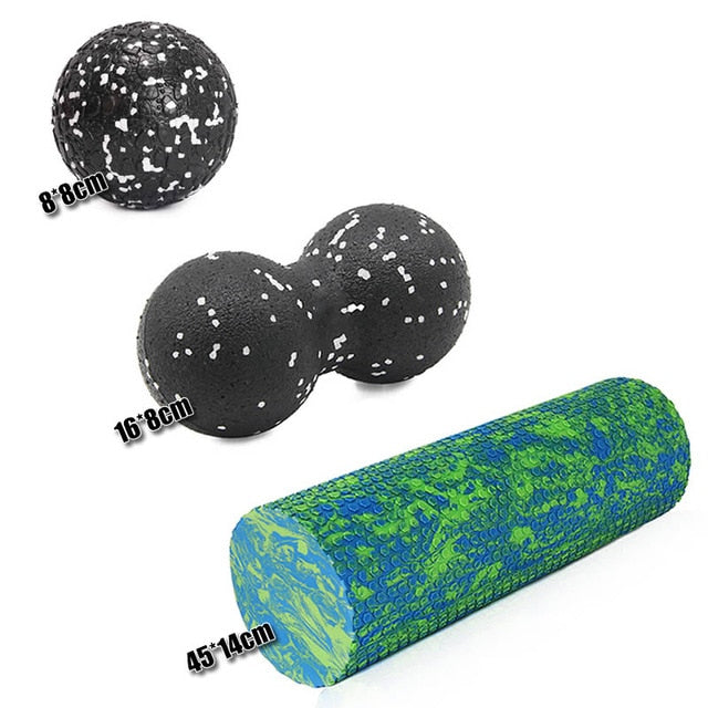 Yoga Foam Roller Peanut Ball Set