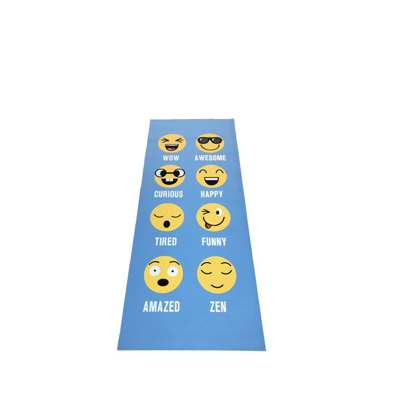 Children Yoga Mat Emoji Printed