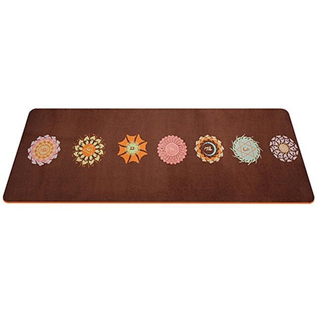 Lotus Pattern Suede Mat