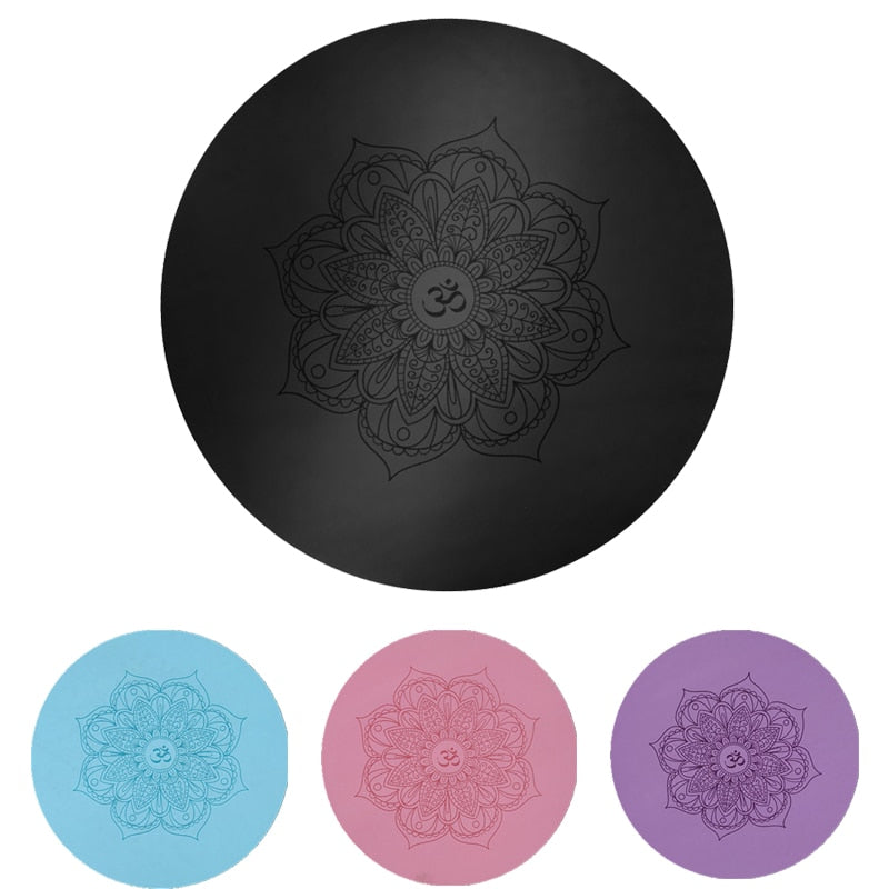 Thickness Round Yoga Mat Meditation Natural Rubber