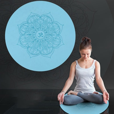 Thickness Round Yoga Mat Meditation Natural Rubber
