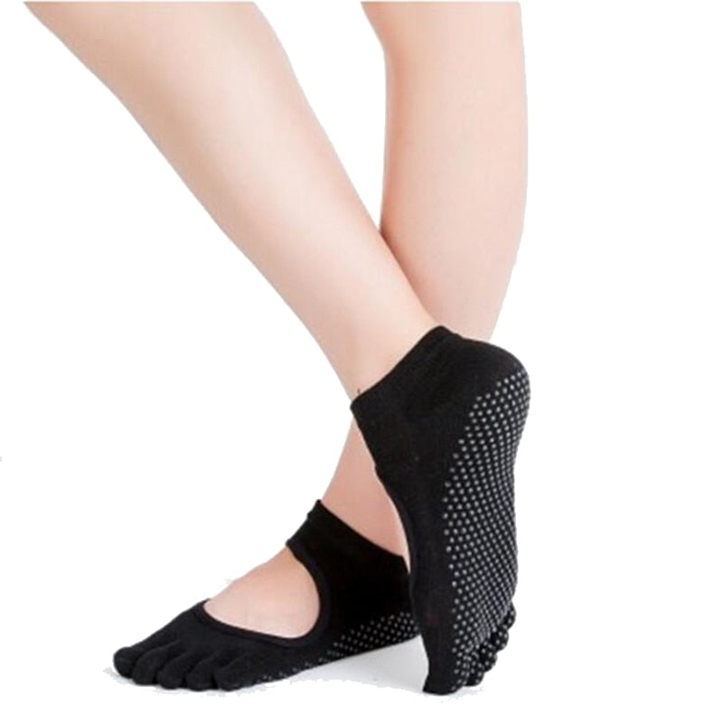 Women Yoga Socks Backless Five Fingers