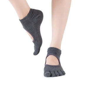 Women Yoga Socks Backless Five Fingers