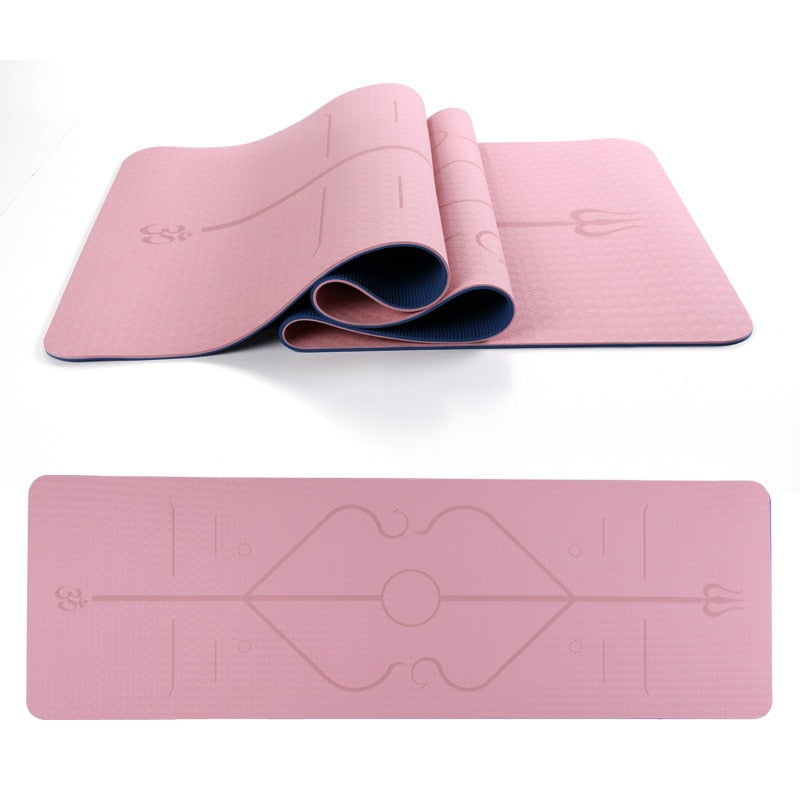 Yoga Mat With Position Line