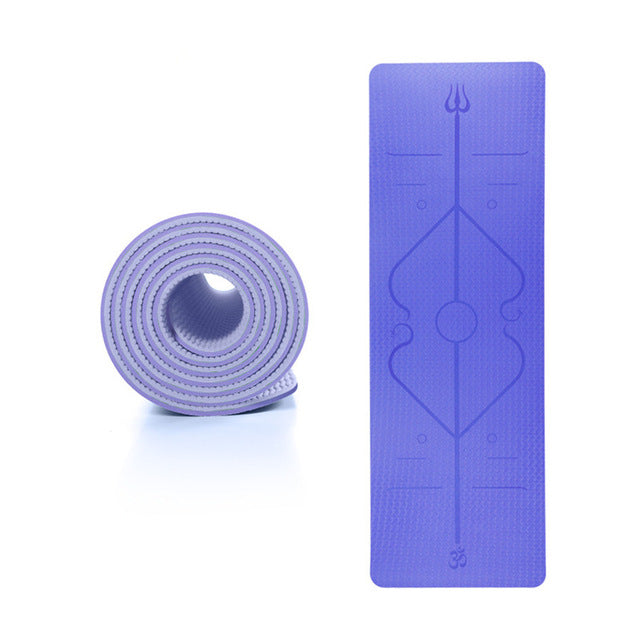 Yoga Mat With Position Line