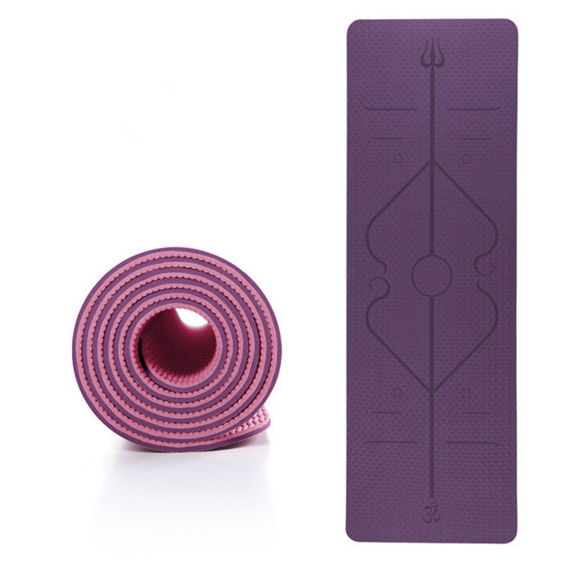 Yoga Mat With Position Line