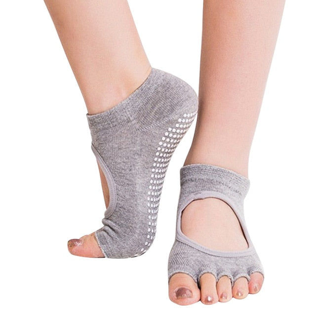 Anti Slip Cotton Finger-Separated Yoga Socks