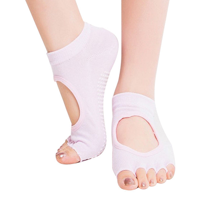 Anti Slip Cotton Finger-Separated Yoga Socks