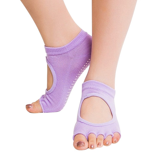 Anti Slip Cotton Finger-Separated Yoga Socks