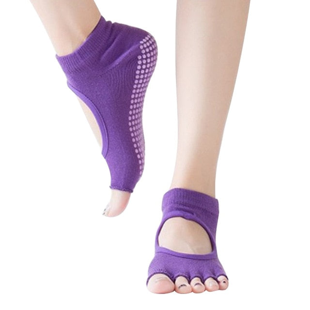 Anti Slip Cotton Finger-Separated Yoga Socks