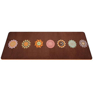 Lotus Pattern Suede Mat