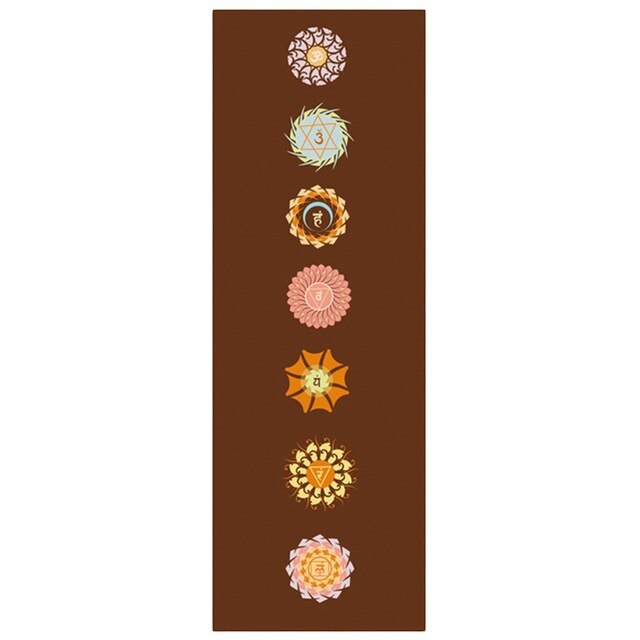 Lotus Pattern Suede Type Yoga Mat