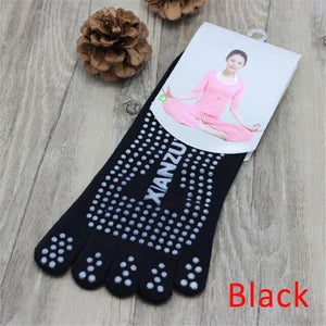 Women Anti-skid Autumn Winter Sports Yoga Toe Socks