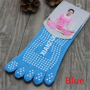 Women Anti-skid Autumn Winter Sports Yoga Toe Socks