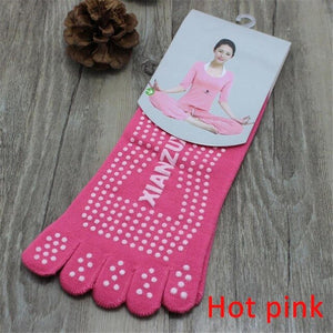 Women Anti-skid Autumn Winter Sports Yoga Toe Socks