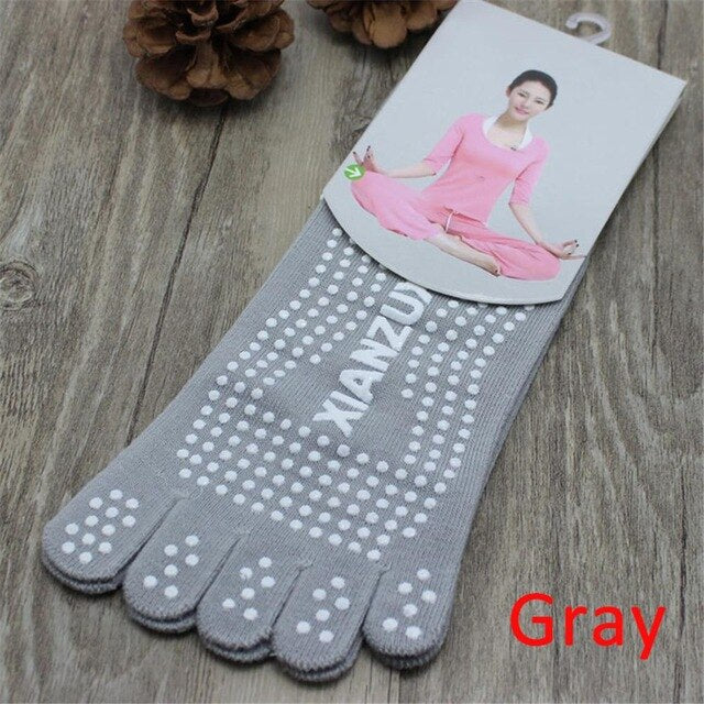 Women Anti-skid Autumn Winter Sports Yoga Toe Socks