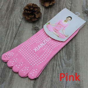 Women Anti-skid Autumn Winter Sports Yoga Toe Socks