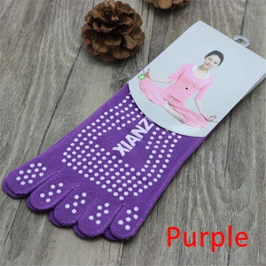 Women Anti-skid Autumn Winter Sports Yoga Toe Socks