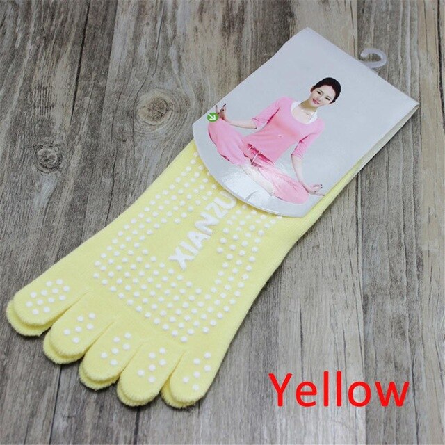 Women Anti-skid Autumn Winter Sports Yoga Toe Socks