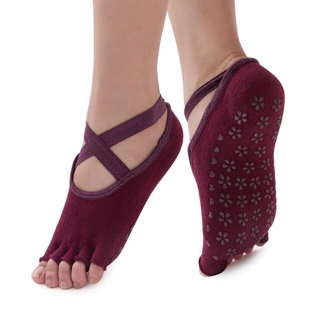 Professional Anti Slip Bandage Yoga Socks