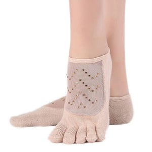 Yarn Point Drill Ladies Yoga Socks